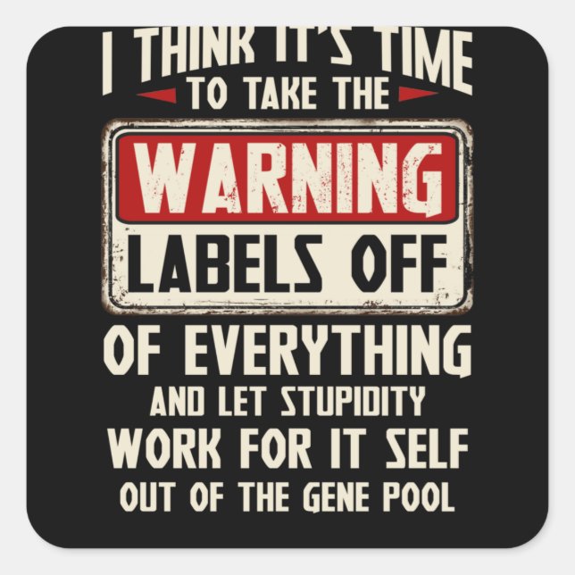 Je pense qu'il est temps de prendre les Étiquettes (Devant)