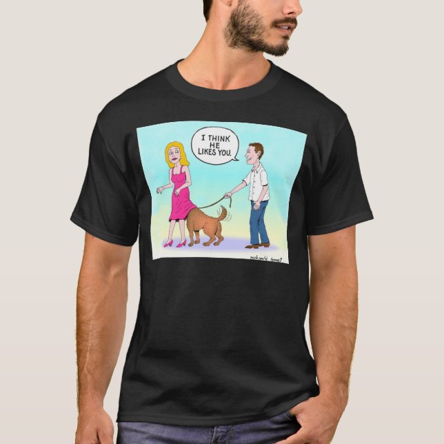 Je Pense Qu'Il T'Aime Les T-shirts De Bande Dessin (Devant)