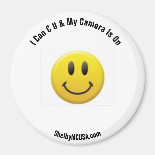 Je Peux C U & Mon Appareil Photo Est Sur Magnet (Devant)