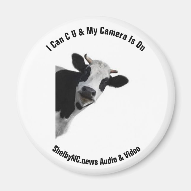 Je Peux C U & Mon Appareil Photo Est Sur Magnet (Devant)