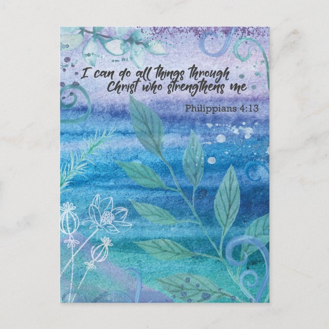 Je Peux Faire Tout Par La Carte Postale Christ (Devant)