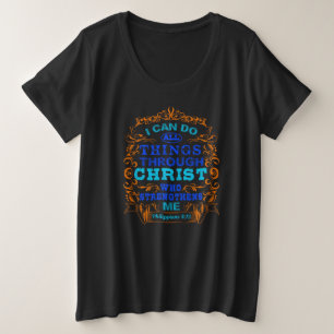 Je Peux Faire Tout Par Le Christ Orange Bleu