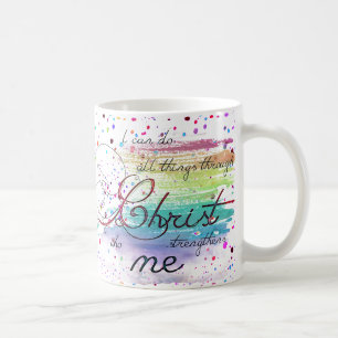 Je peux faire toutes choses mug à café