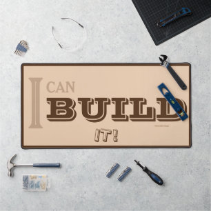 Je peux le CONSTRUIRE ! Tapis de bureau (Brun clai