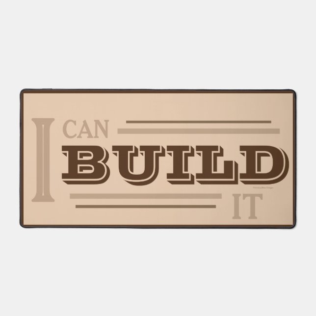 Je peux le CONSTRUIRE ! Tapis de bureau (Tanné) (Recto)