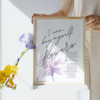 Je peux m'acheter des fleurs Lyric Song Poster