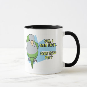 Je peux parler la tasse de perruche de quaker