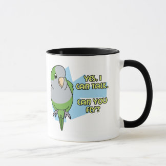 Je peux parler la tasse de perruche de quaker
