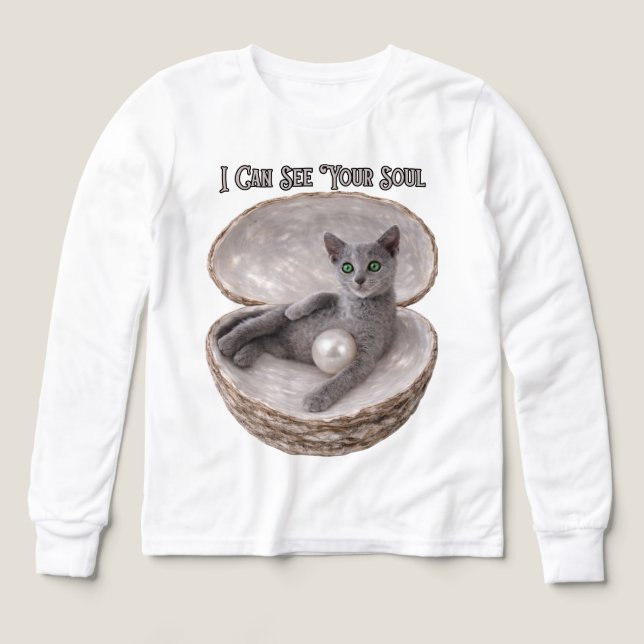 Je peux voir ton âme Drôle de conception de chat r (Motif recto)
