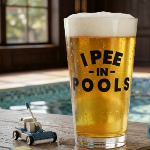 Je Pisse Dans Les Piscines Verre À Bière Drôle