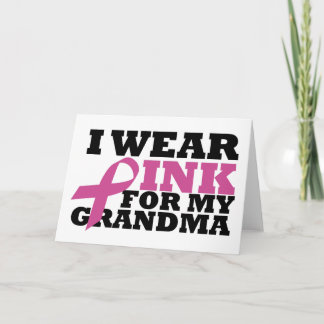 Je porte le rose pour ma carte de grand-maman