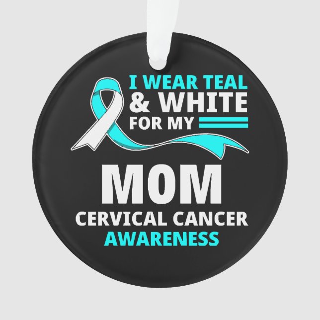 Je Porte Le Sarcelle Et Blanc Ma Mère Cancer Du Co (devant)