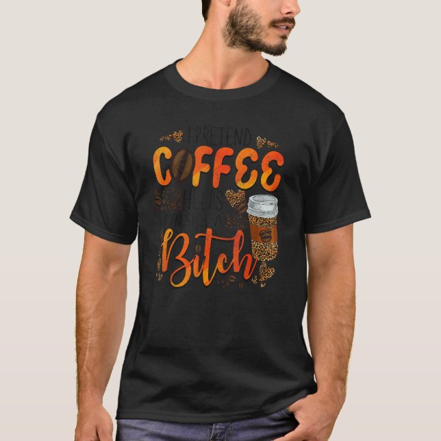Je Préfère Aider Au Café Mais Tshirt Amateur De Ca (Devant)