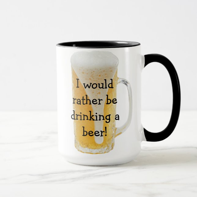 Je préfère boire une bière ! Café Mug (Droite)