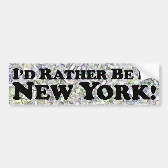 je préfère être à New York - Bumper Sticker (Devant)