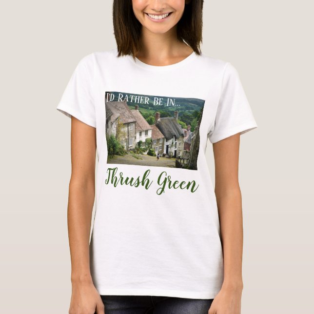 Je préfère être T-shirt vert à la griffe (Devant)