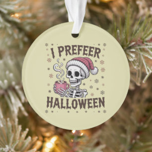 Je préfère Halloween Épouvantail Xmas Squelette Go