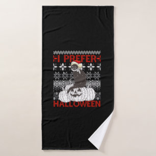 Je Préfère Halloween Funny Noël noir Chat Sweat