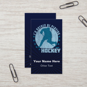 Je préfère jouer aux Cartes de visite de hockey