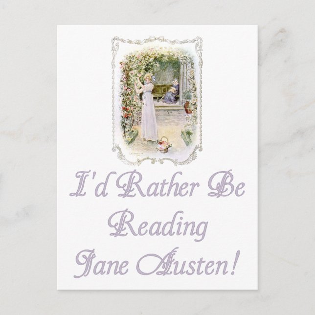Je préfère lire Jane Austen Carte postale (Devant)