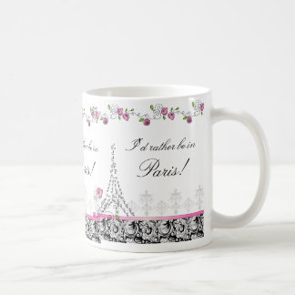 Je préférerais être à Paris tasse de café noir bla