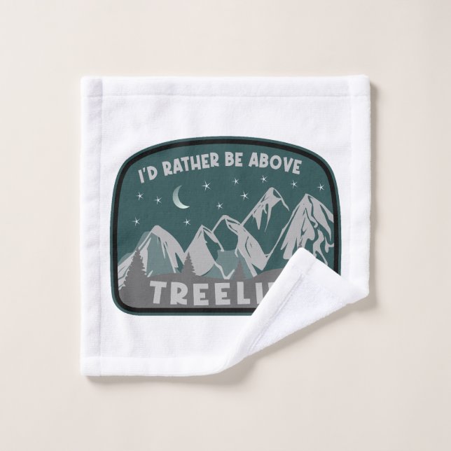 Je préférerais être au-dessus de Treeline (Gant de toilette)