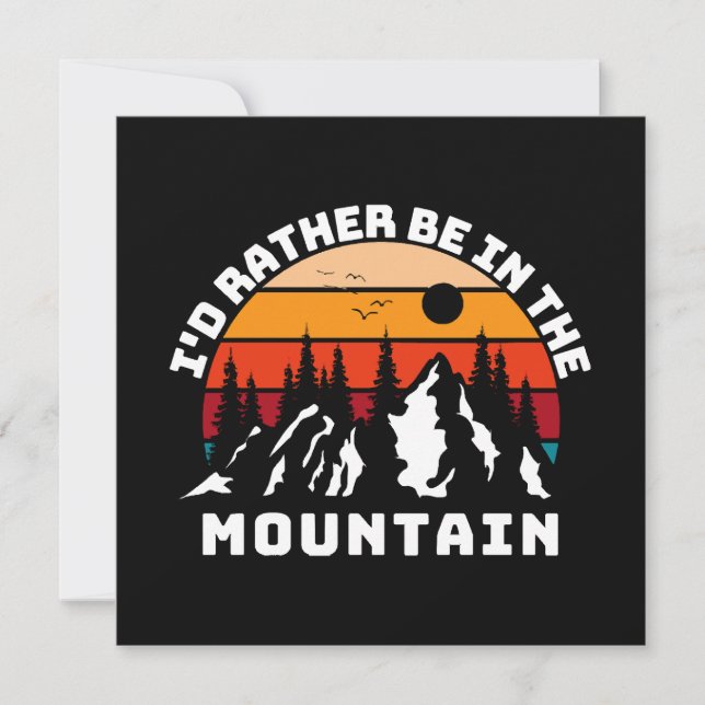 Je préférerais être dans les montagnes (Devant)