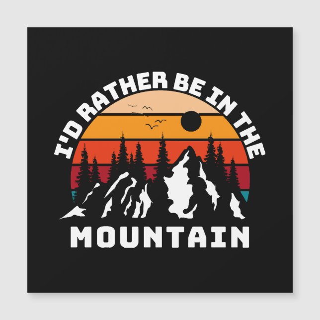 Je préférerais être dans les montagnes (Devant)