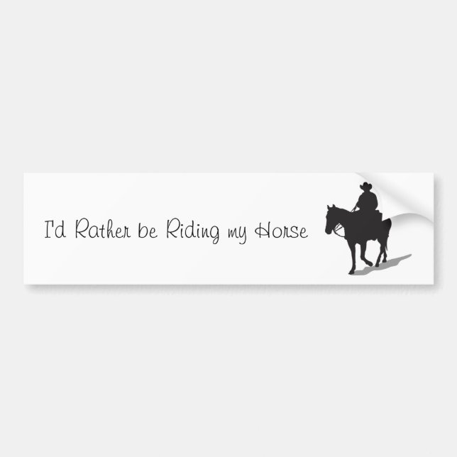 Je Préférerais Être Monteur Bumper Sticker (Wester (Devant)