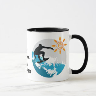 Je préférerais être Surfing Design Coffee Mug Cup