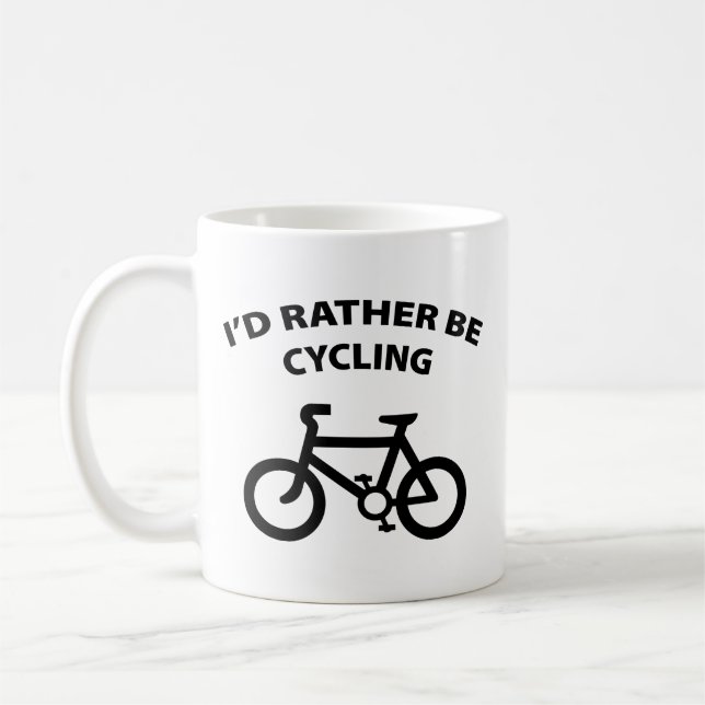 Je Préférerais Faire Du Cyclisme Sur La Mug De Caf (Gauche)