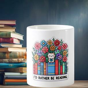 Je préférerais lire Cat Coffee Mug