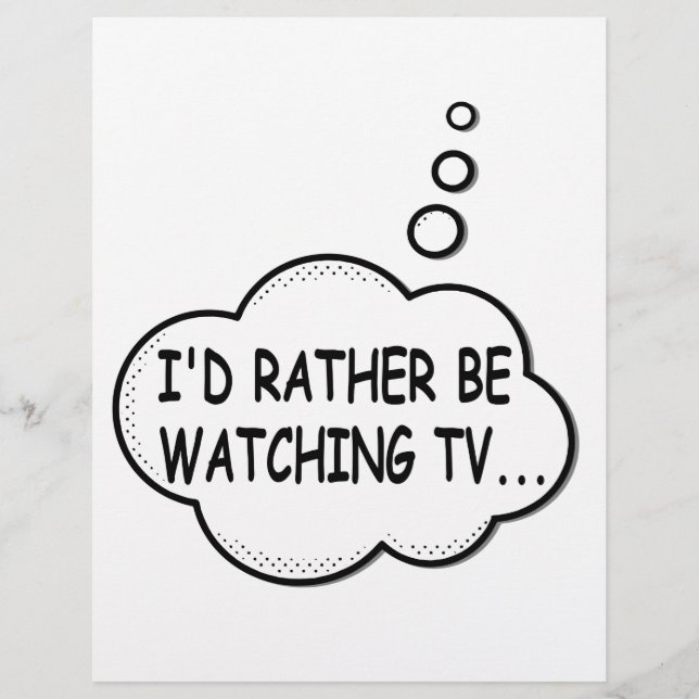 Je préférerais regarder la télévision (Devant)