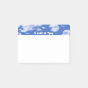 "Je préférerais voler" Sky Plane Post-It Notes