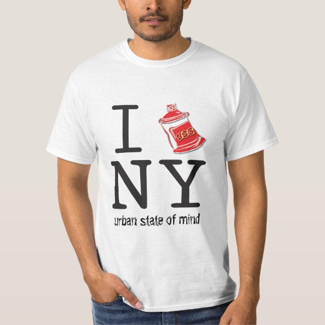 Je pulvérise le T-shirt de graffiti de NY (Devant)