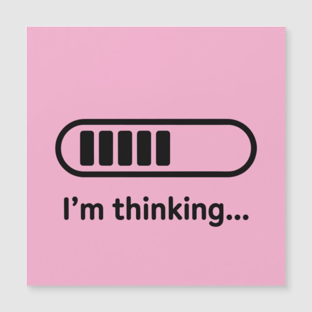 Je réfléchis... Barre de progression rose Minimali (Devant)