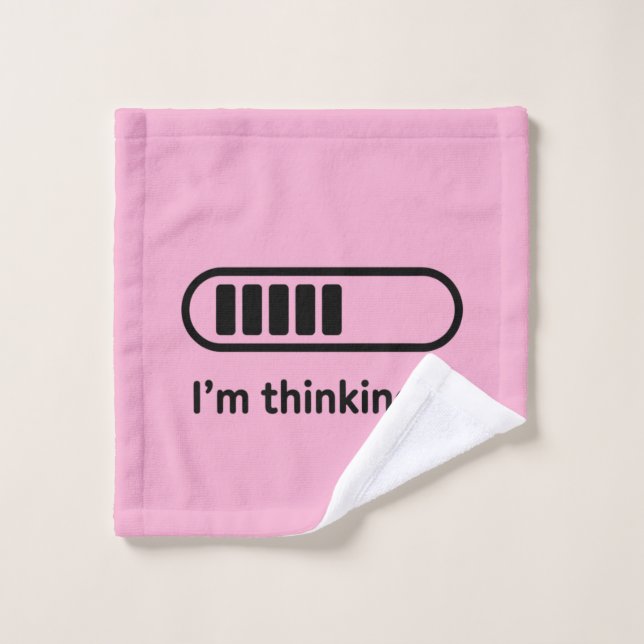 Je réfléchis... Barre de progression rose Minimali (Gant de toilette)