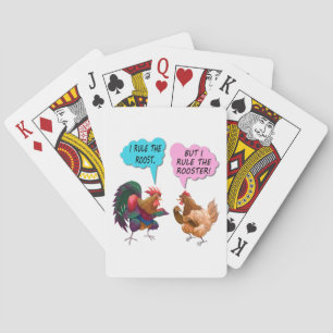 Je règle les cartes à jouer au perron