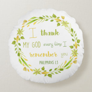Je remercie mon Dieu Coussin de la Bible chrétienn