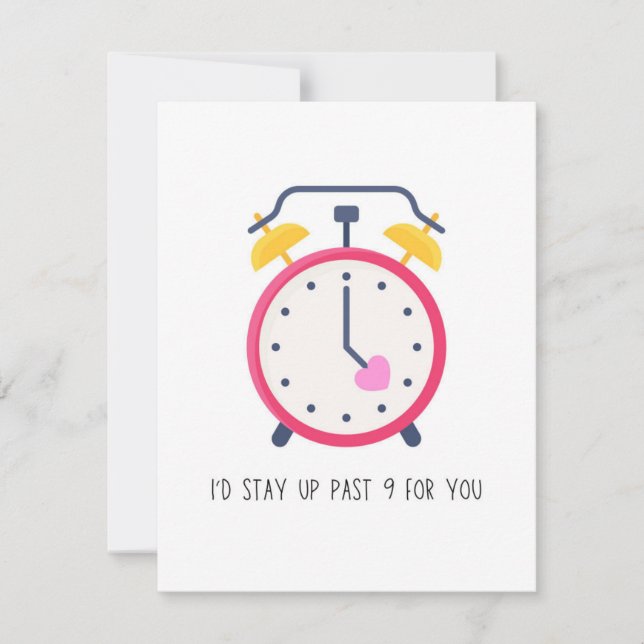 Je resterais debout pour ta carte Saint-Valentin (Devant)