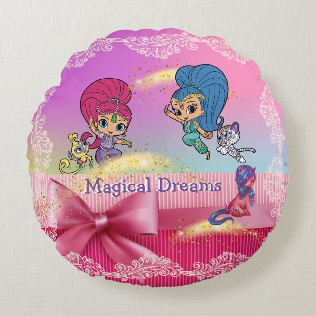 Je rêve de Jeannie Magical Dreams Coussin rond (Devant)