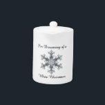 Je rêve d'un Noël blanc - Flacon de neige<br><div class="desc">photo d'un vrai flocon de neige - Je rêve d'un Noël blanc ! personnalisable !</div>
