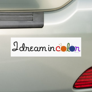 Je rêve en couleur bumper sticker