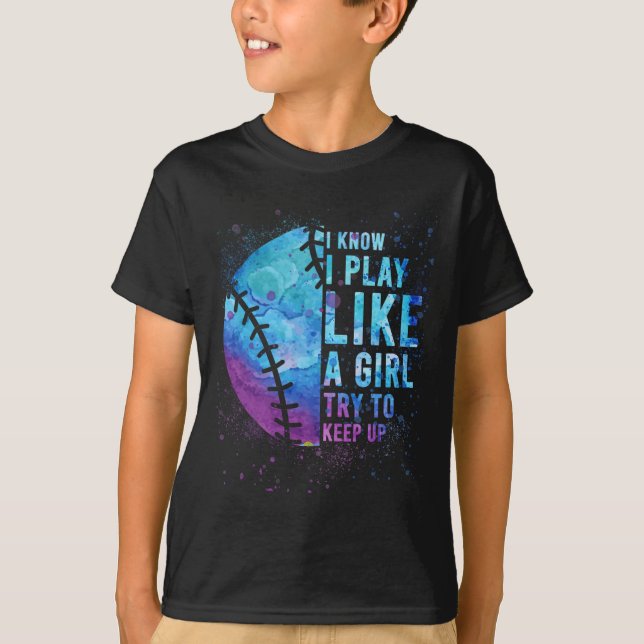 Je sais que je joue comme une fille T-shirt doux d (Devant)