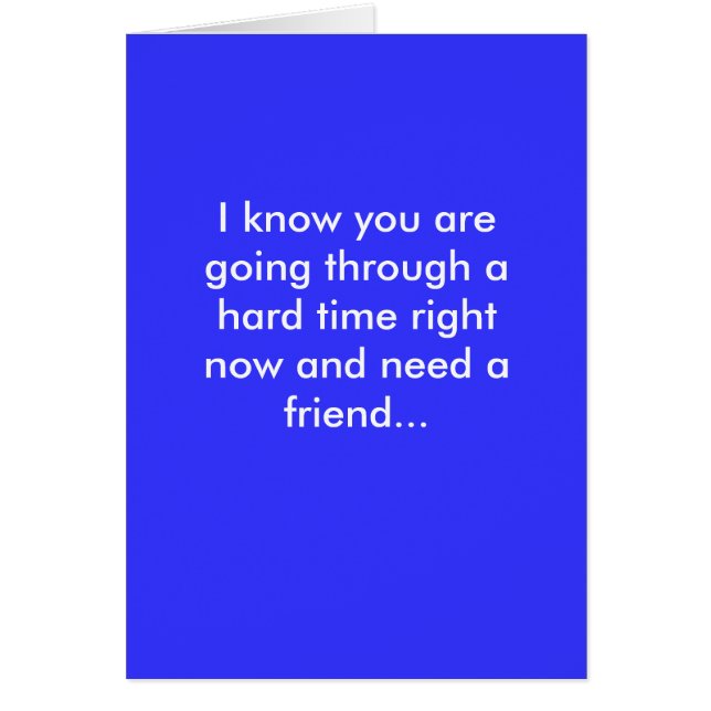 Je sais que vous traversez une période difficile j (Devant)