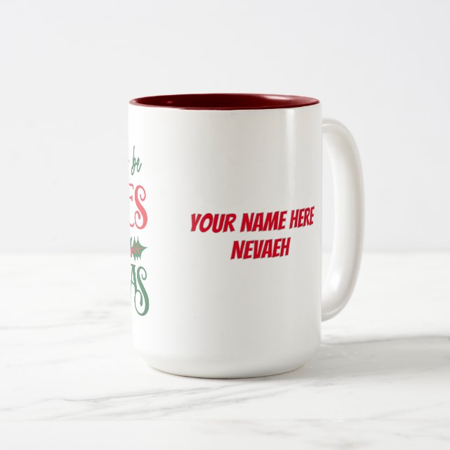 je serai gnomes pour Noël Mug personnel (Devant droit)