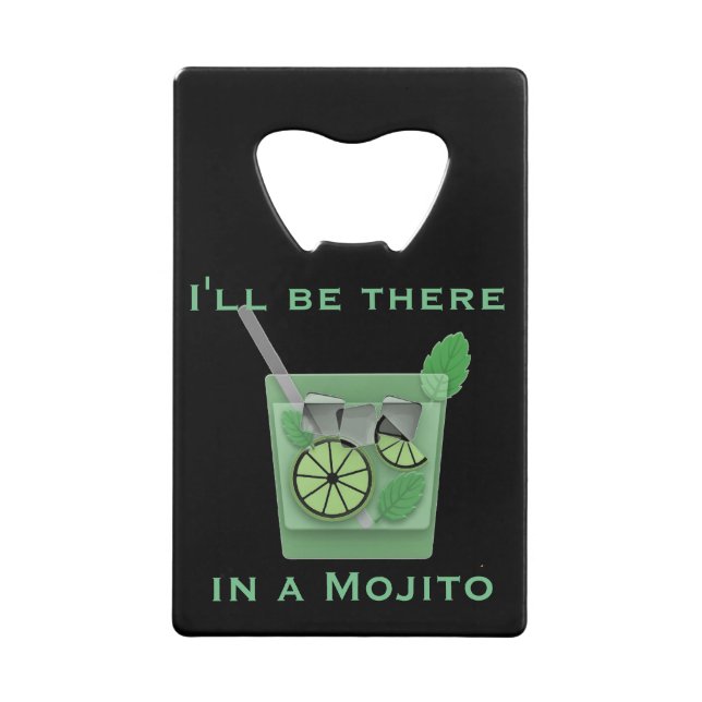Je serai là dans une citation de cocktail mojito d (Devant)