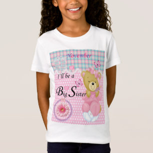 Je serai une grande soeur, T-shirt pour filles Nov