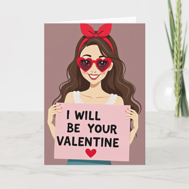 Je serai votre carte de la Saint-Valentin (Devant)