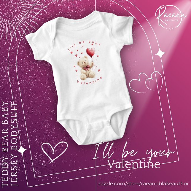 "Je serai votre Saint-Valentin" Body bébé en forme (Créateur téléchargé)